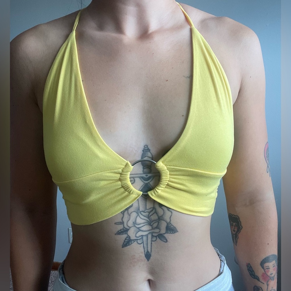 Small Yellow Crop Top